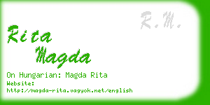 rita magda business card